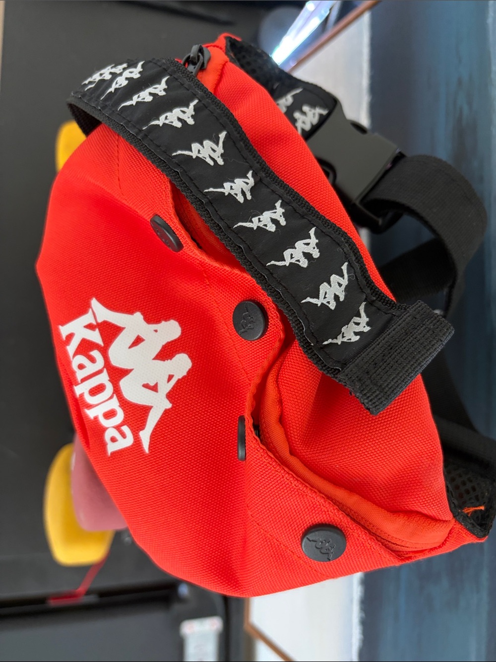 Kappa Kids Red Crossbody Bag with Black Strap Detail